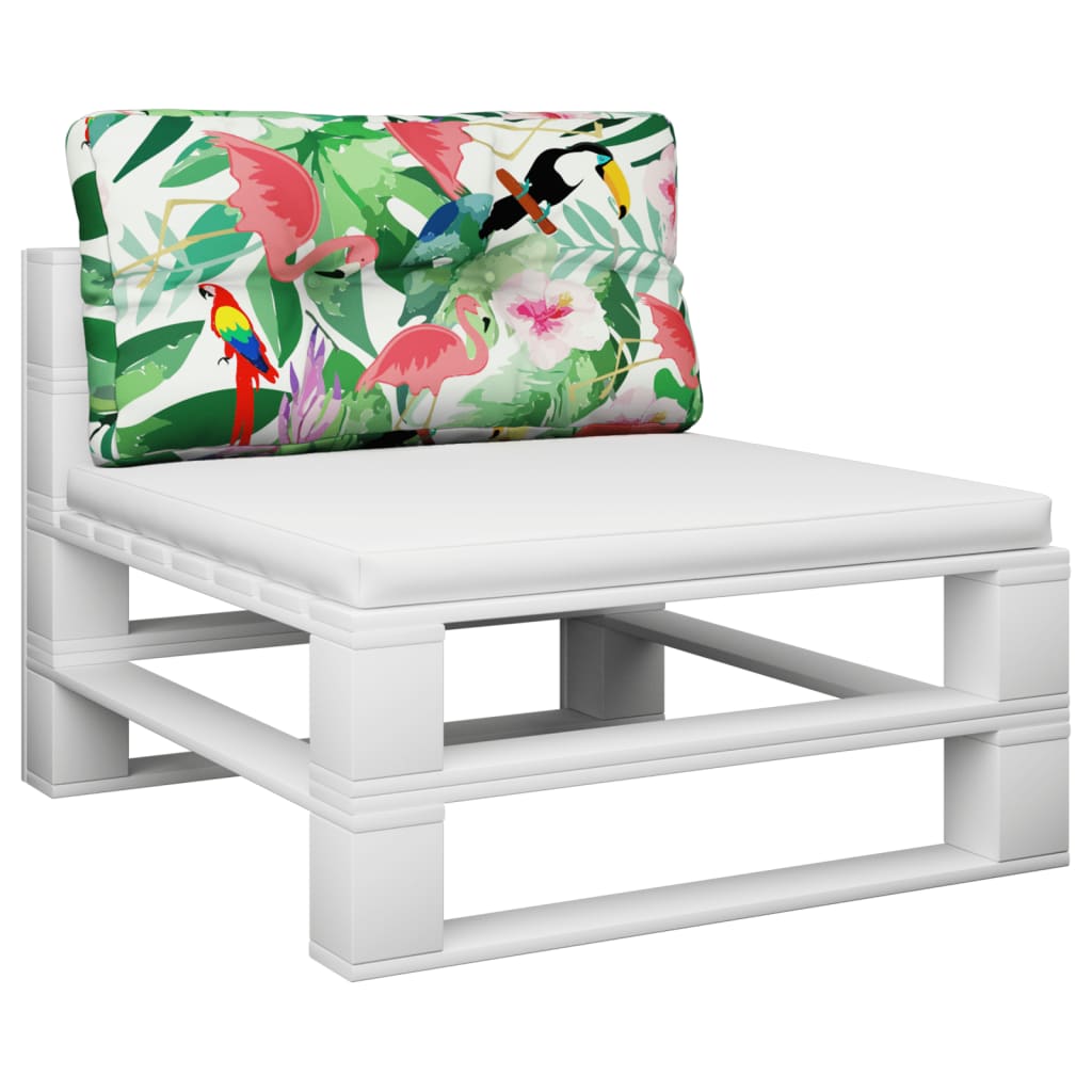 Coussin de palette multicolore 80x40x12 cm Tissu