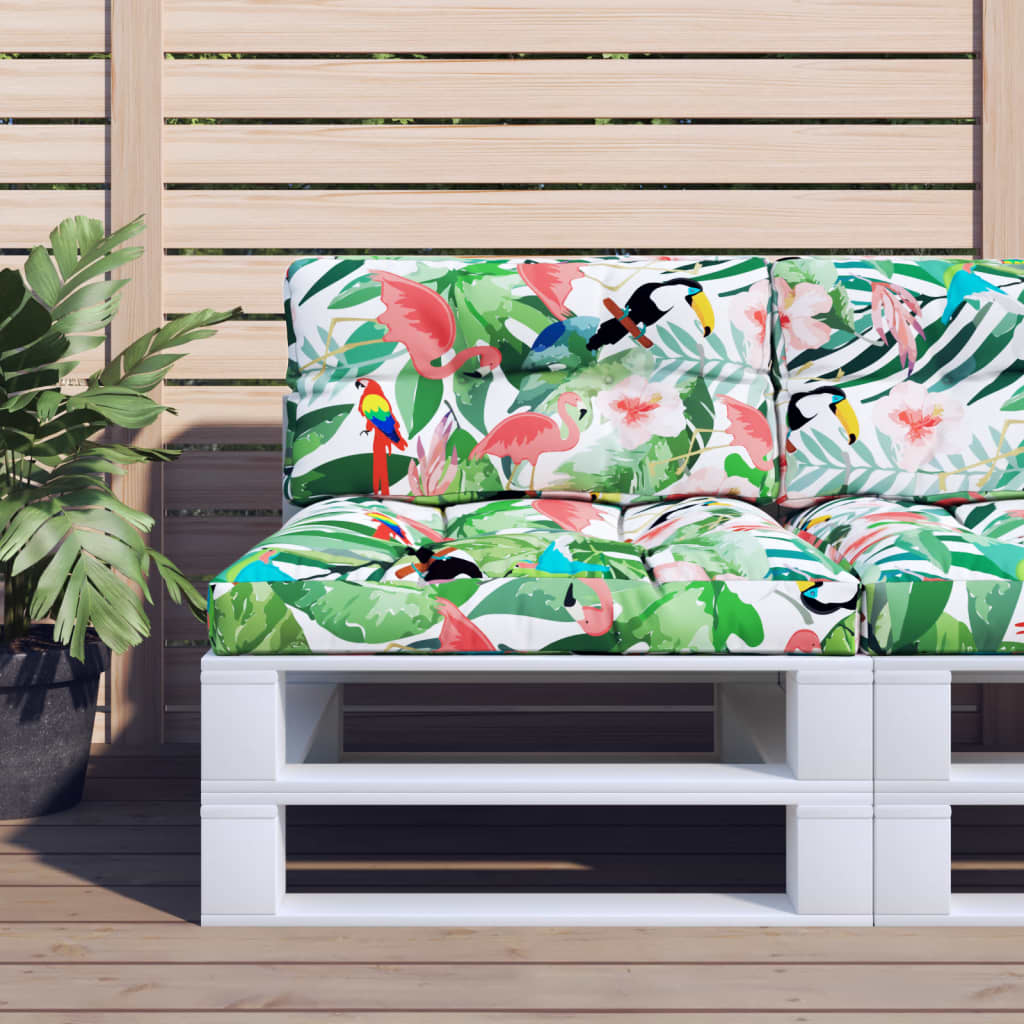 Coussin de palette multicolore 80x40x12 cm Tissu