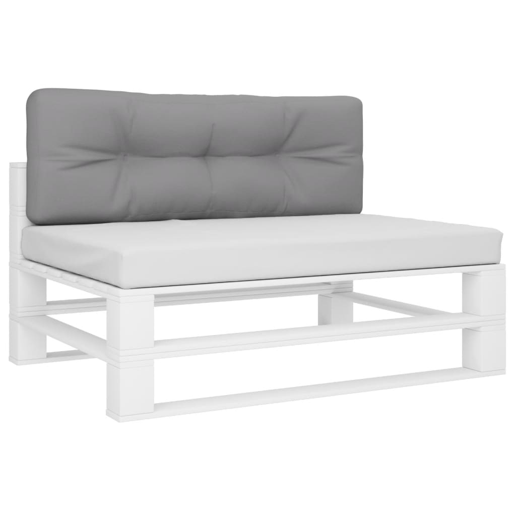 Coussin de palette gris 120x40x12 cm Tissu