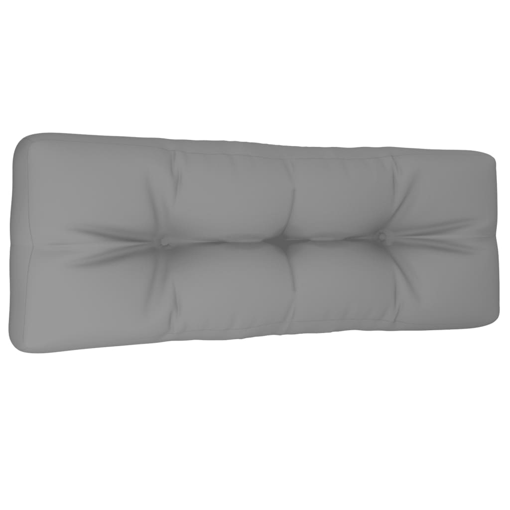 Coussin de palette gris 120x40x12 cm Tissu