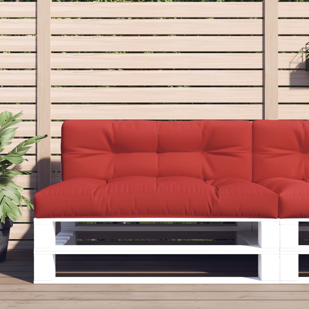 Pallet Cushion Red 120x40x12 cm Fabric