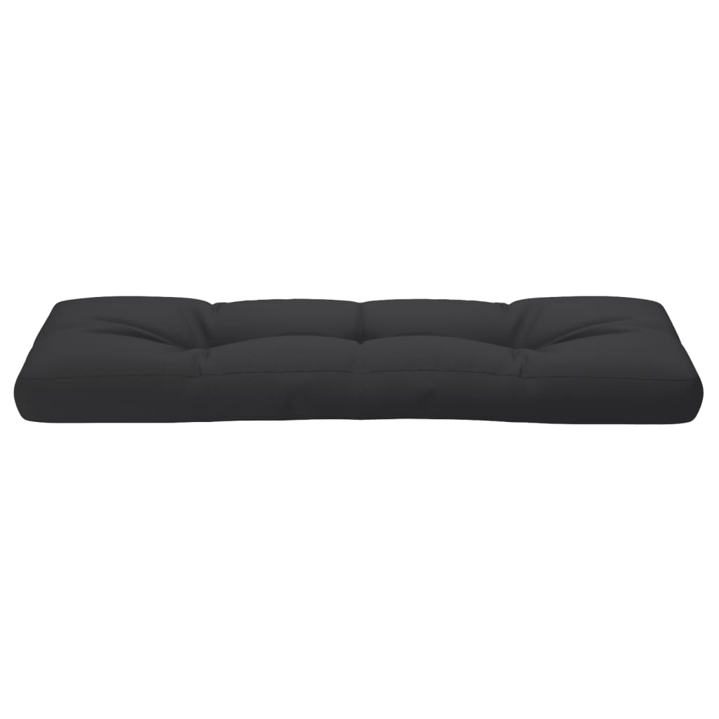 Coussin de palette Noir 120x40x12 cm Tissu