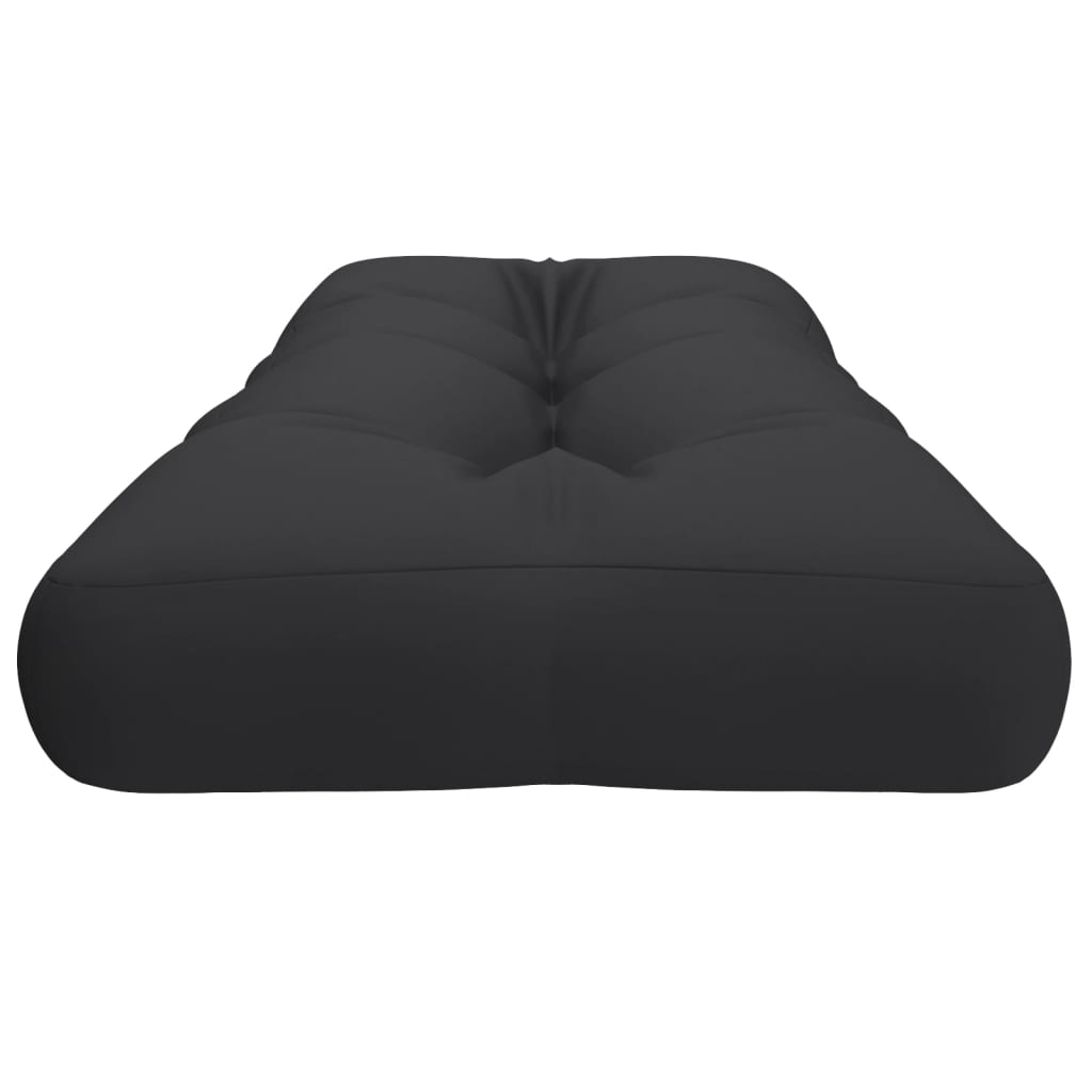 Coussin de palette Noir 120x40x12 cm Tissu