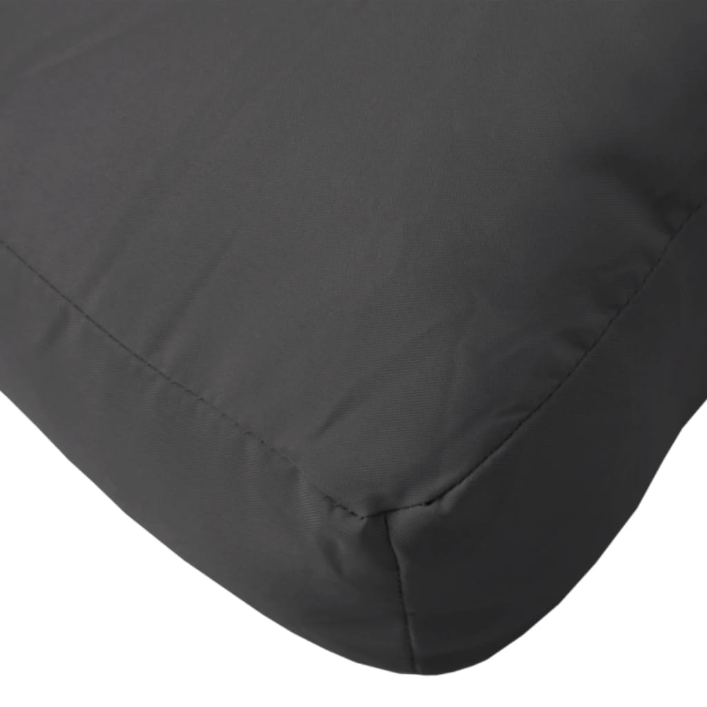 Coussin de palette Noir 120x40x12 cm Tissu