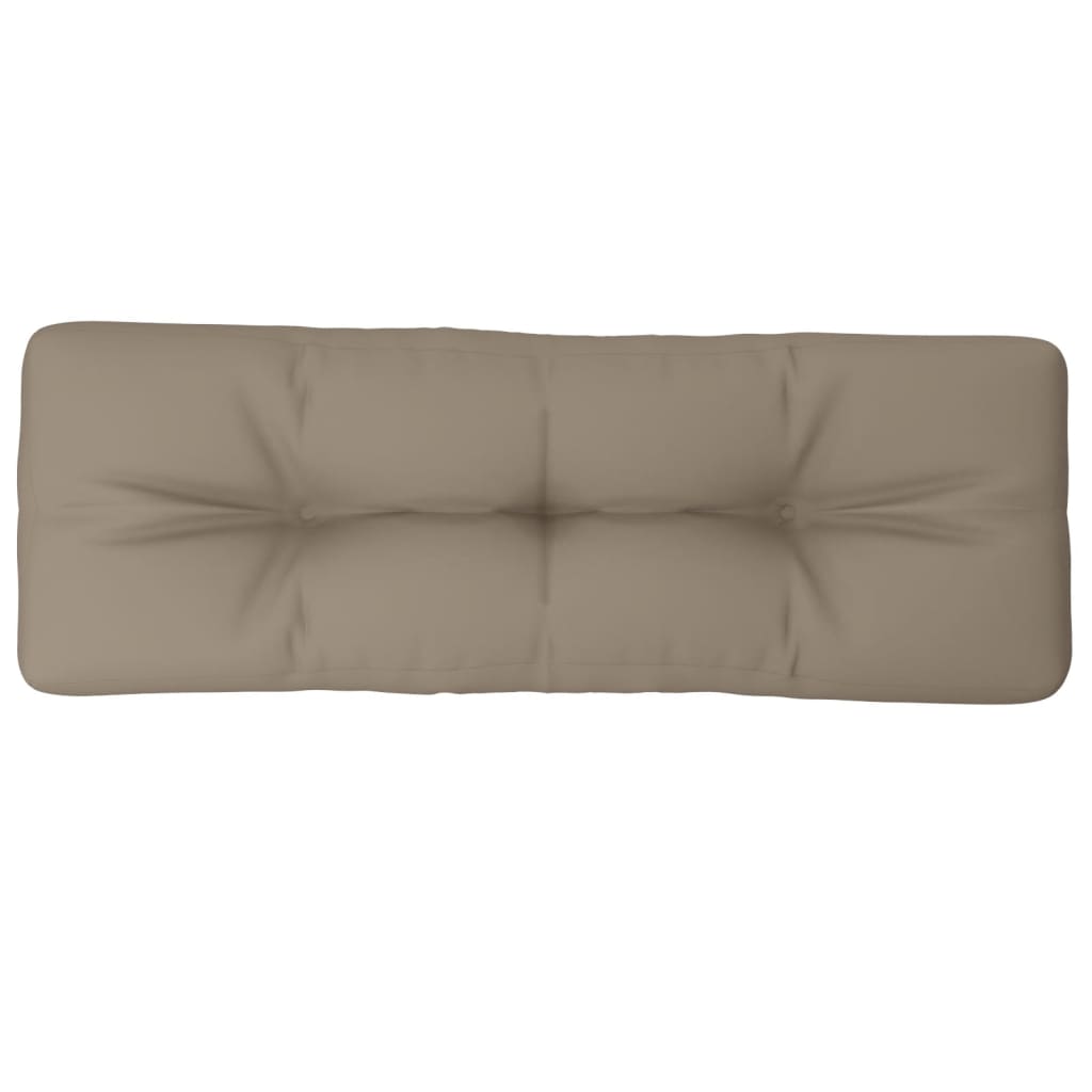 Coussin pour palette Taupe 120x40x12 cm Tissu