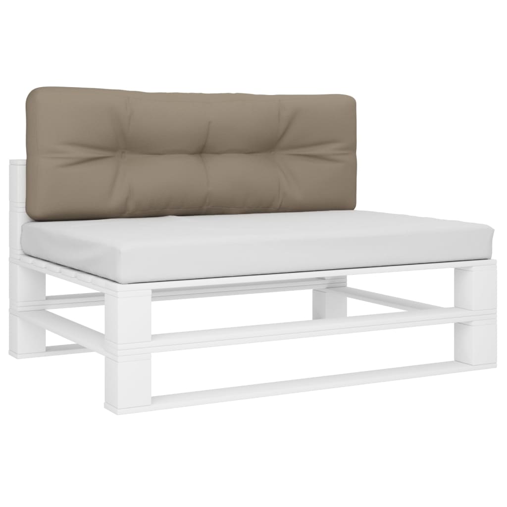 Coussin pour palette Taupe 120x40x12 cm Tissu