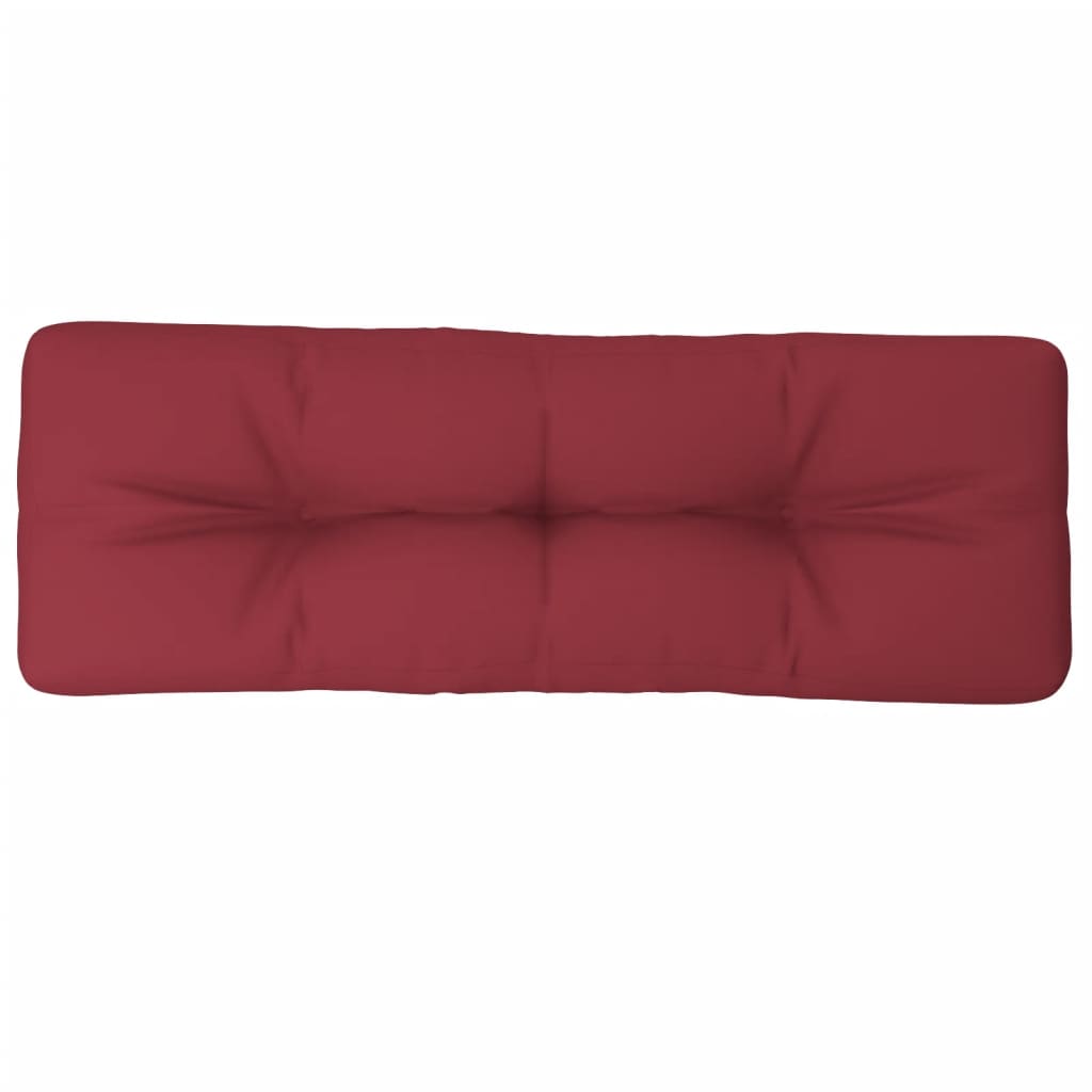 Coussin de palette rouge bordeaux 120x40x12 cm Tissu