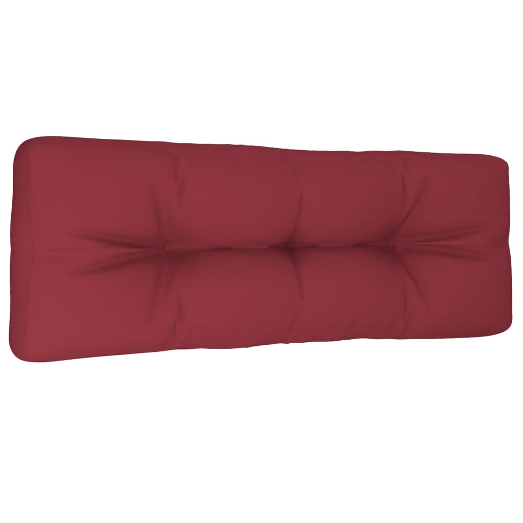 Coussin de palette rouge bordeaux 120x40x12 cm Tissu