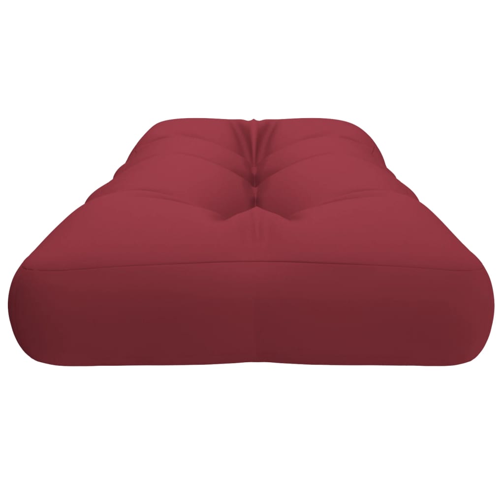 Coussin de palette rouge bordeaux 120x40x12 cm Tissu