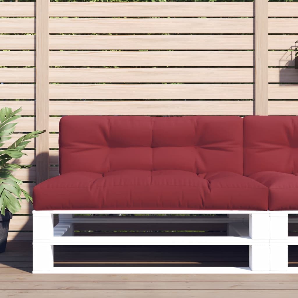 Coussin de palette rouge bordeaux 120x40x12 cm Tissu