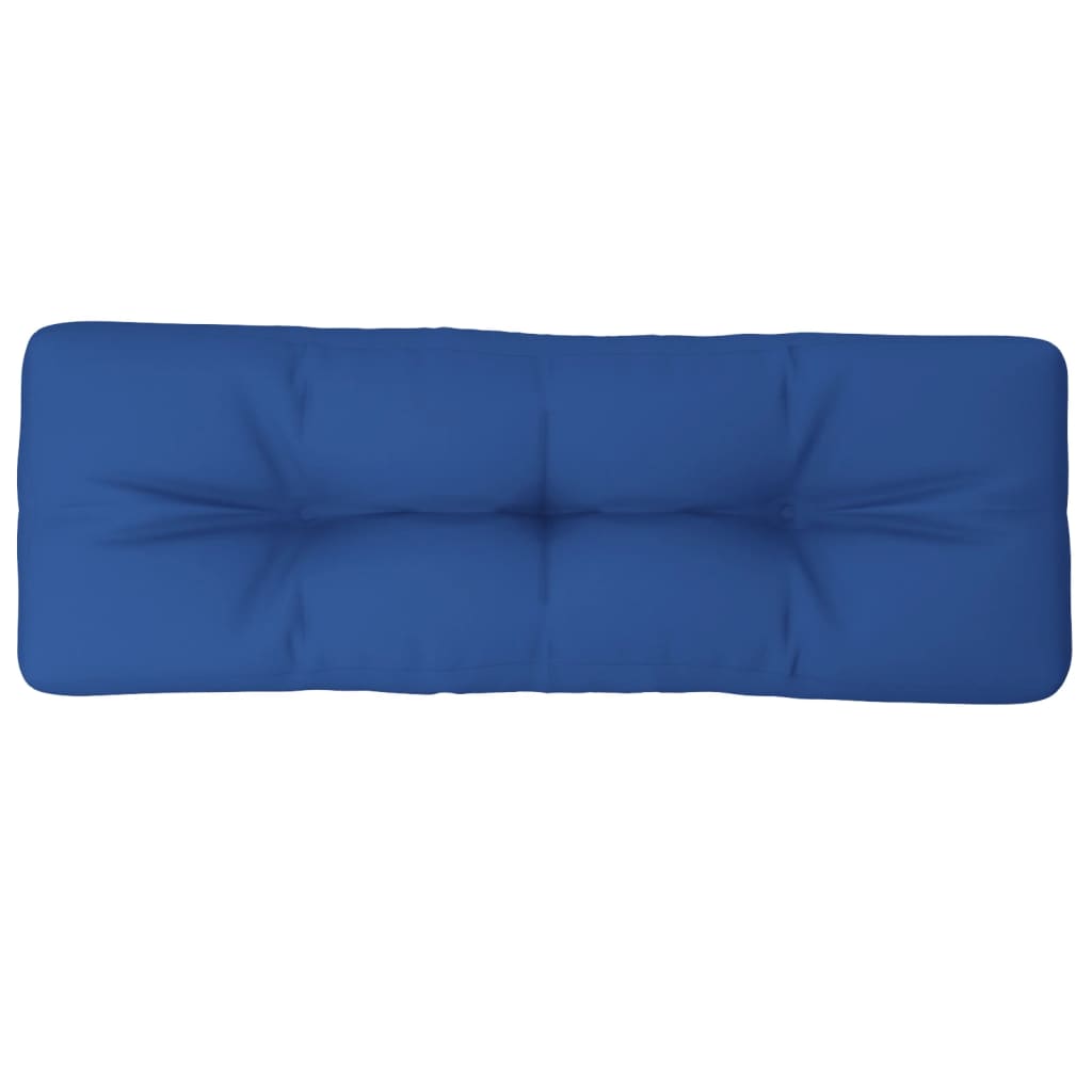 Coussin de palette bleu roi 120x40x12 cm Tissu
