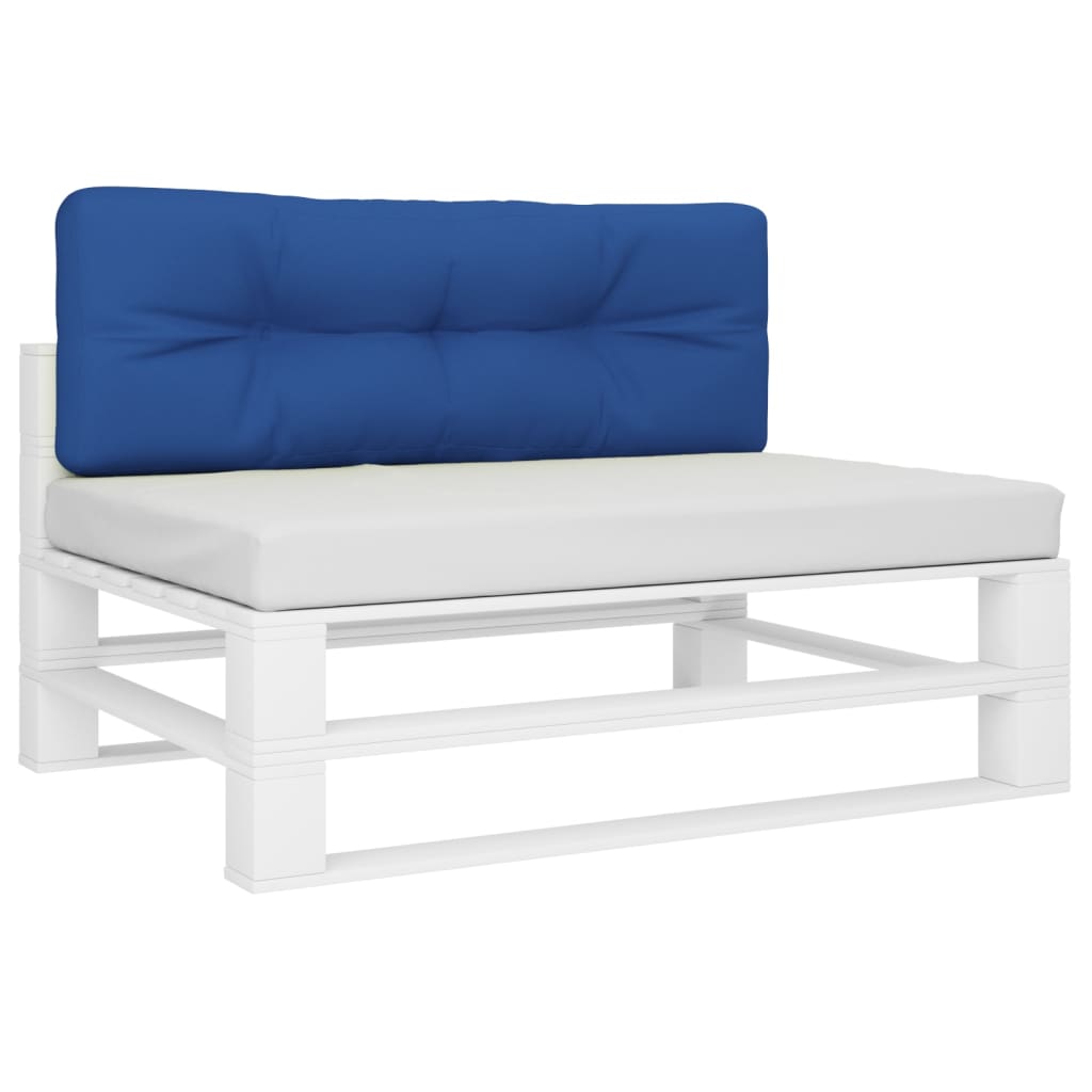 Coussin de palette bleu roi 120x40x12 cm Tissu
