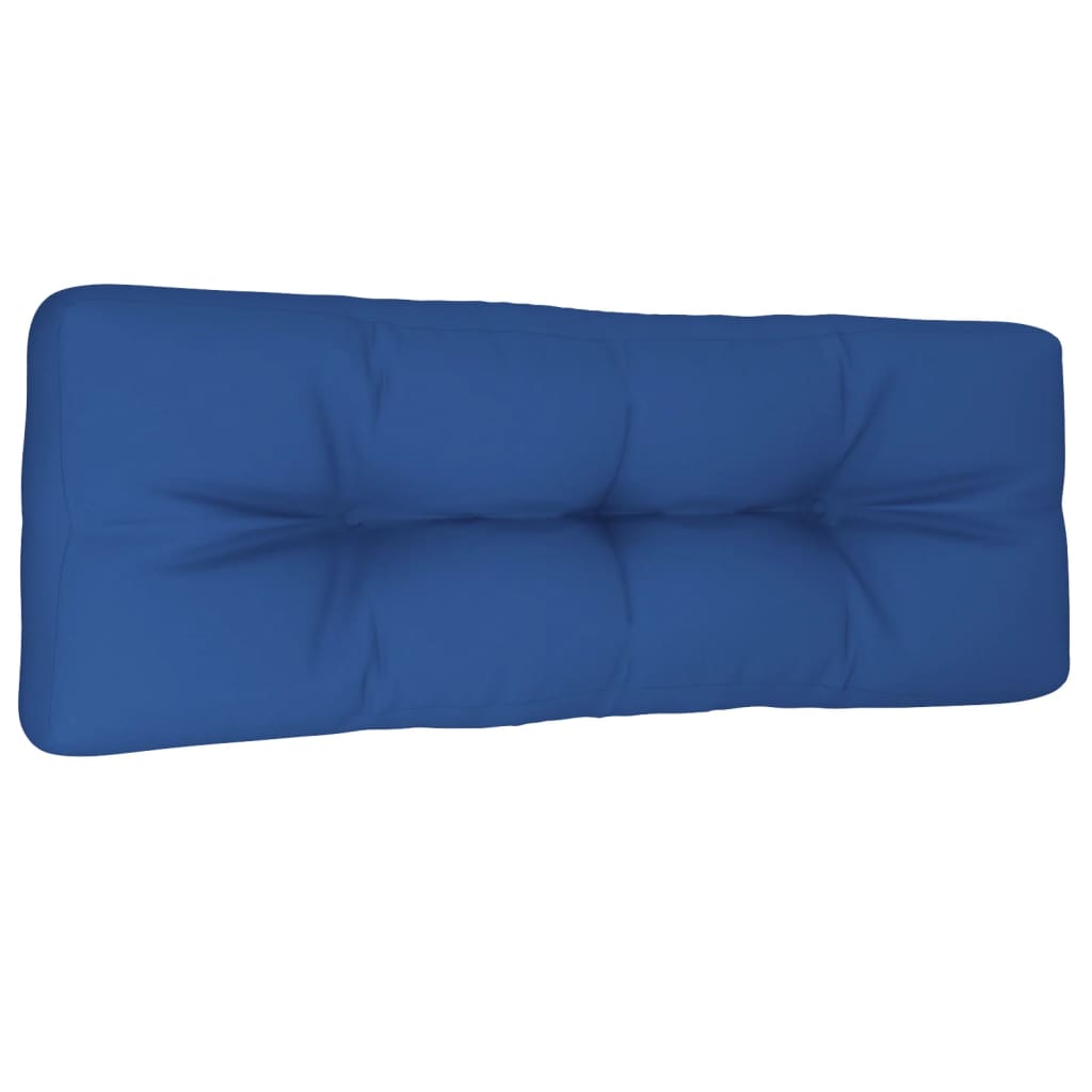 Coussin de palette bleu roi 120x40x12 cm Tissu