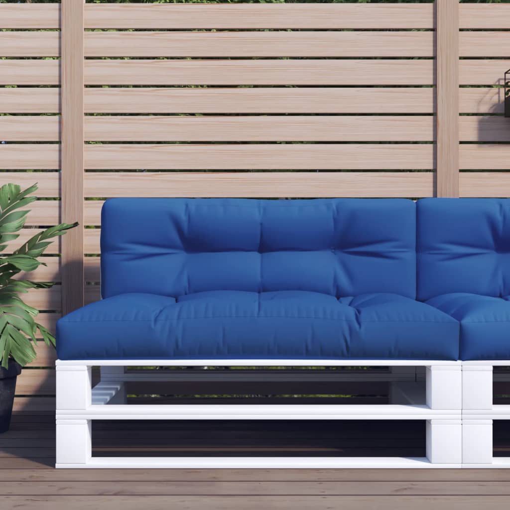 Coussin de palette bleu roi 120x40x12 cm Tissu