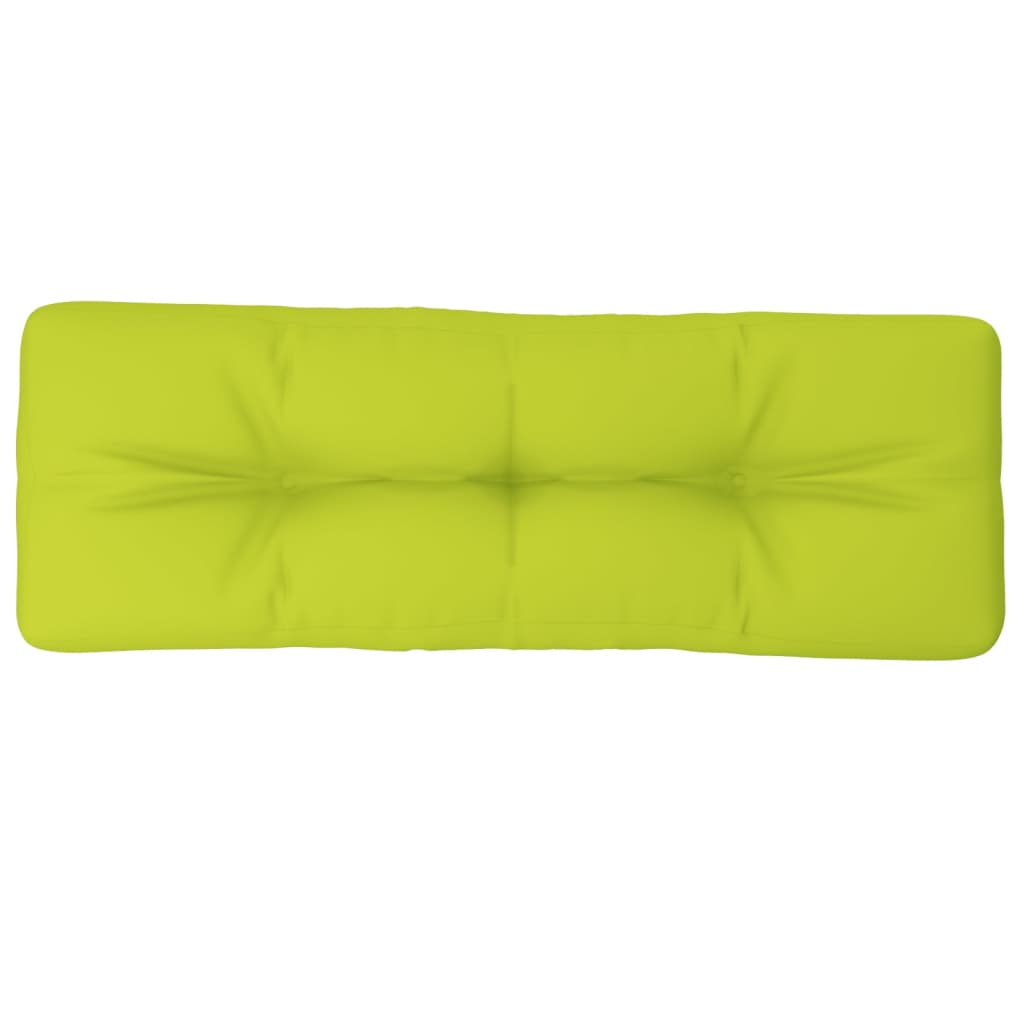 Pallet cushion bright green 120x40x12 cm fabric