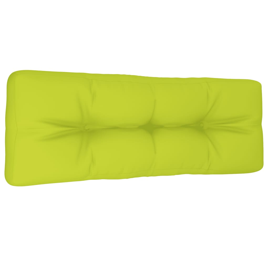 Pallet cushion bright green 120x40x12 cm fabric
