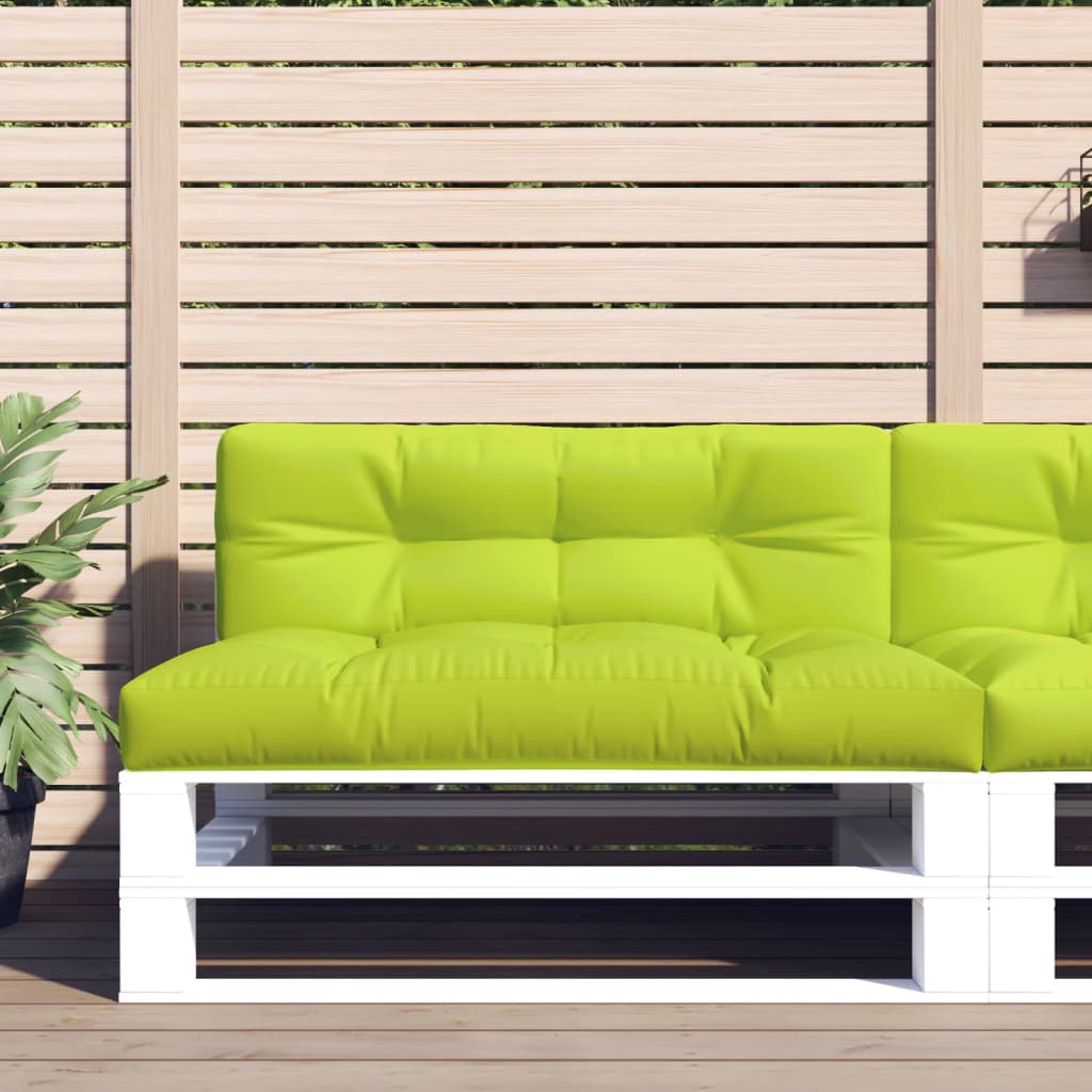 Pallet cushion bright green 120x40x12 cm fabric