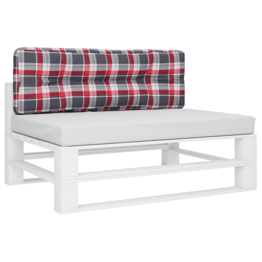 Coussin de palette Rouge à carreaux 120x40x12 cm Tissu