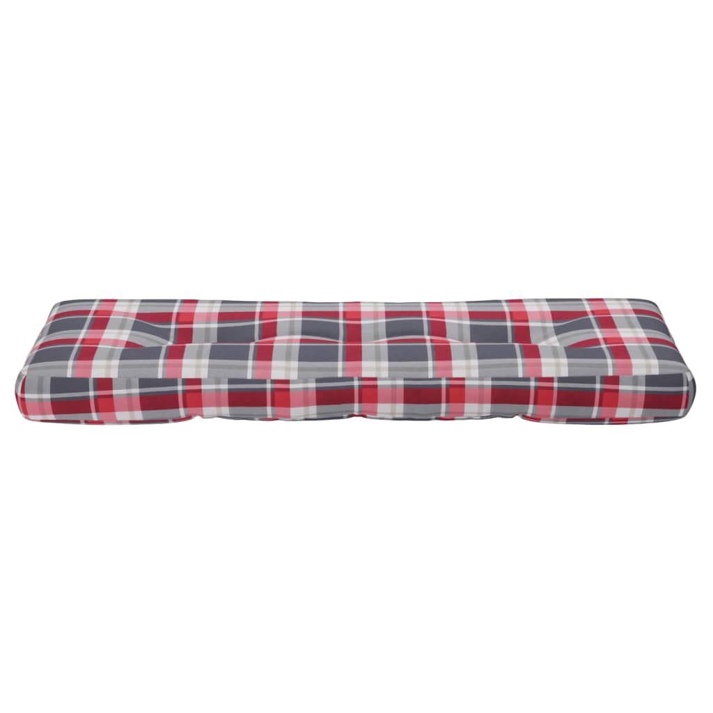 Coussin de palette Rouge à carreaux 120x40x12 cm Tissu
