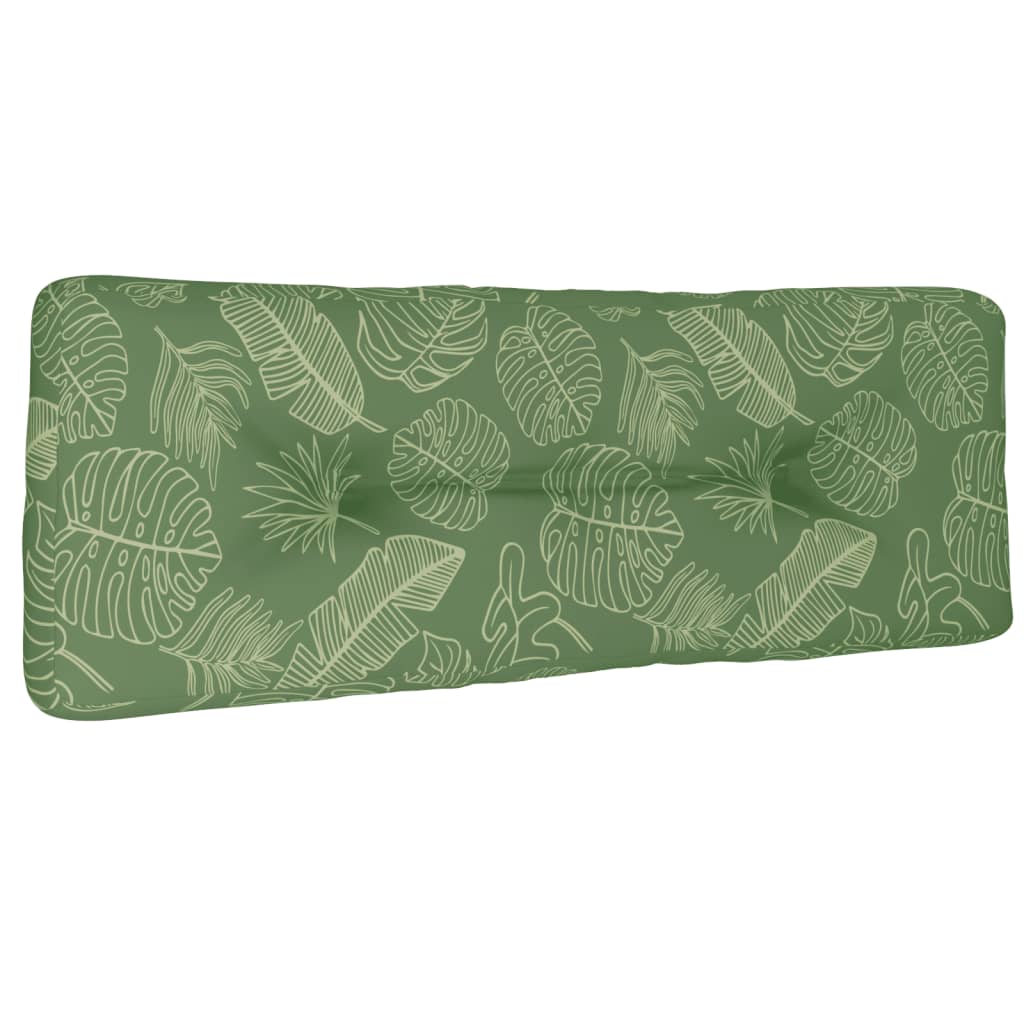 Pallet Cushion Leaf Pattern 120x40x12 cm Fabric