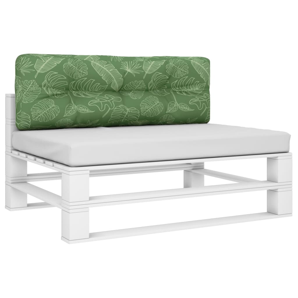 Pallet Cushion Leaf Pattern 120x40x12 cm Fabric