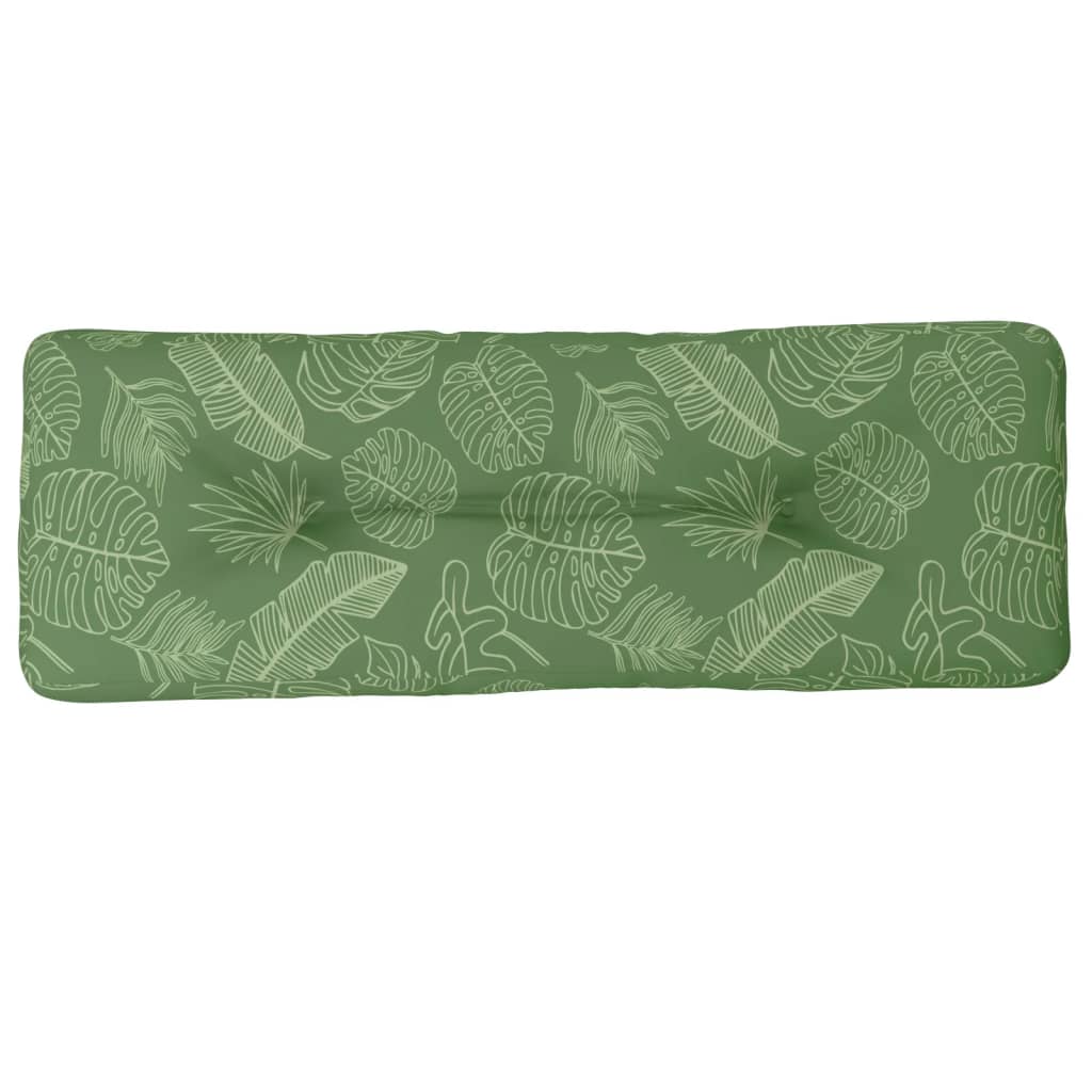 Pallet Cushion Leaf Pattern 120x40x12 cm Fabric
