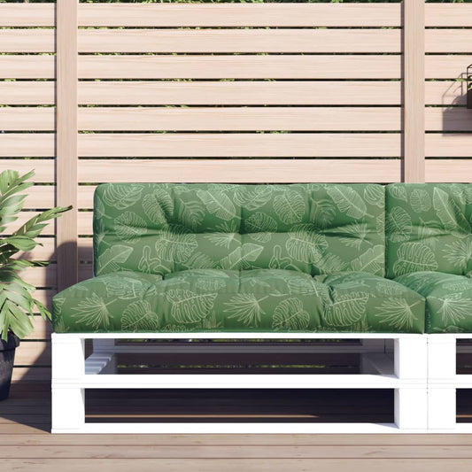 Pallet Cushion Leaf Pattern 120x40x12 cm Fabric