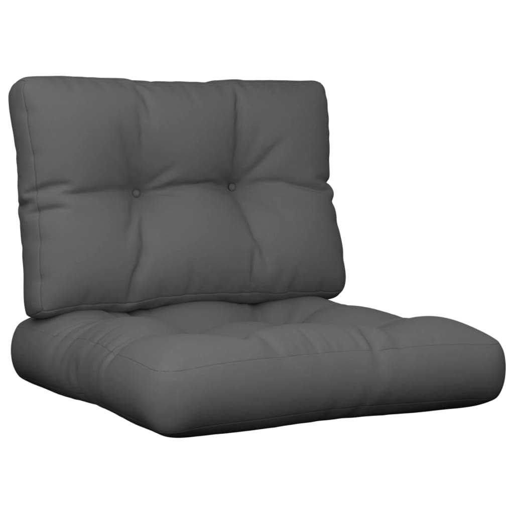 Coussin pour palette 2 pièces Tissu anthracite