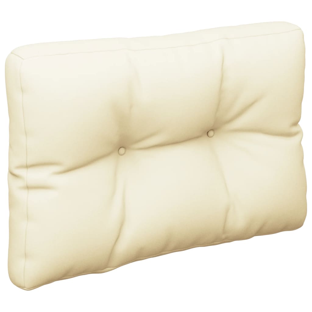 Pallet cushion 2-piece cream fabric