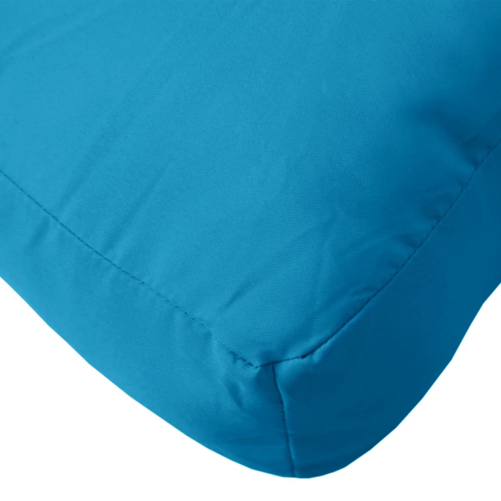Coussin pour palette 2 pcs Bleu Tissu