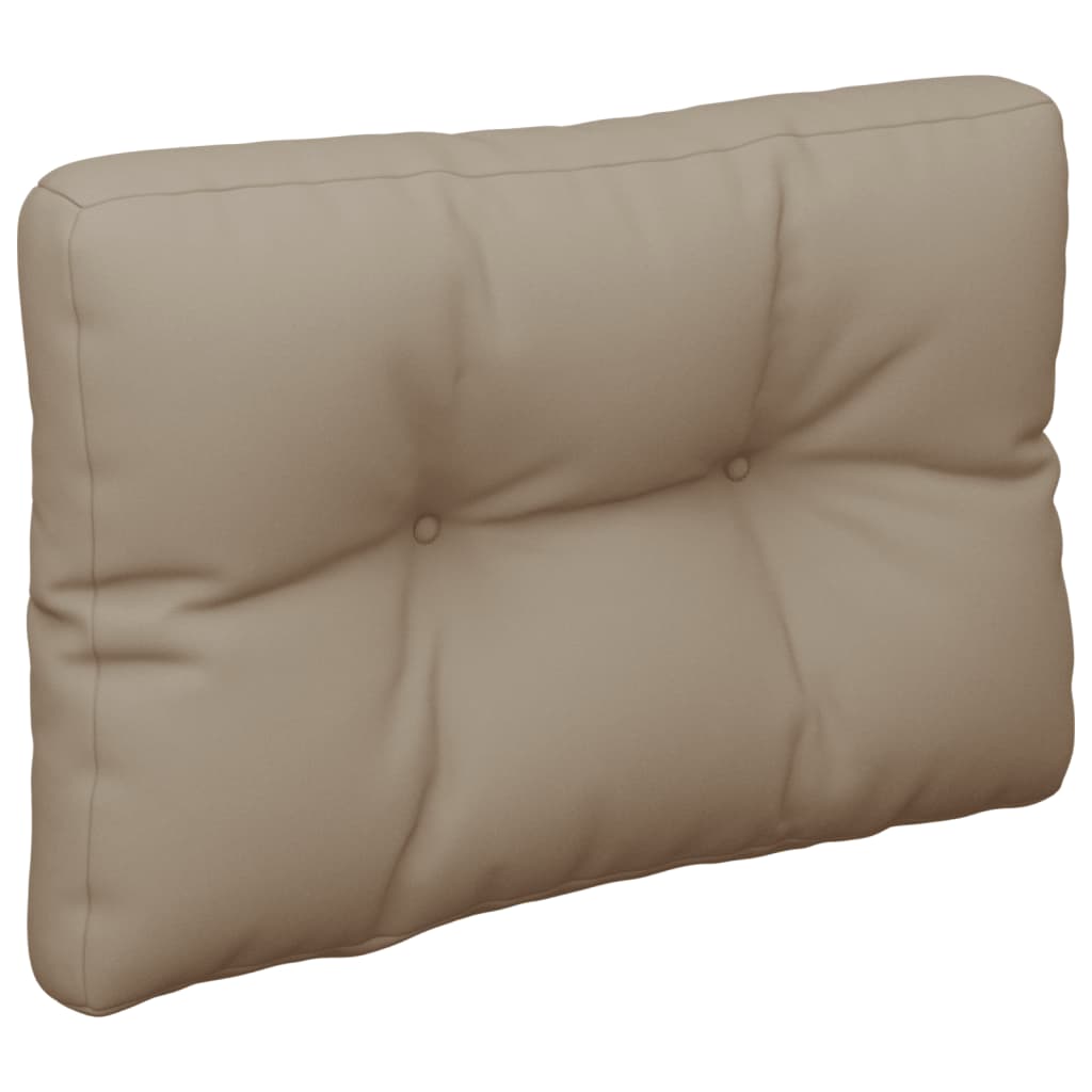 Coussin de palette 2 pièces en tissu taupe