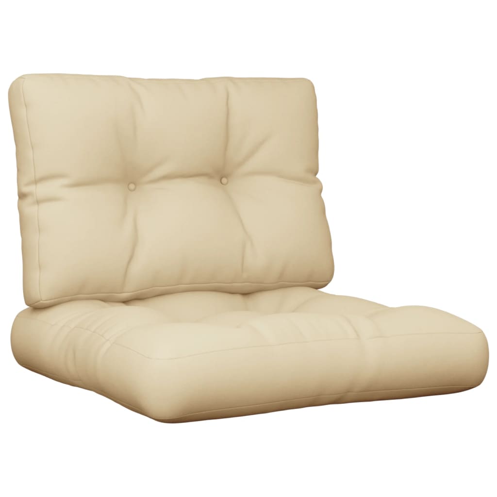 2-piece pallet cushion set, beige fabric