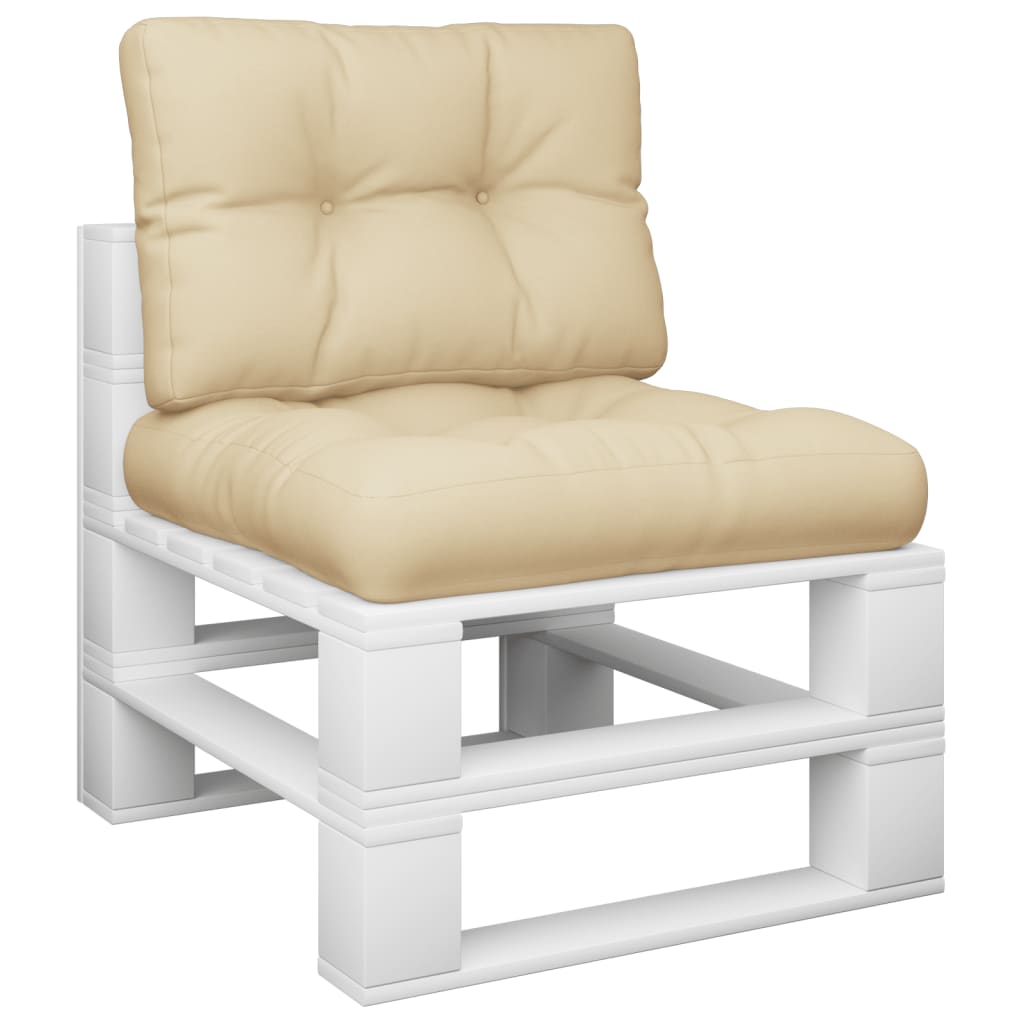 2-piece pallet cushion set, beige fabric
