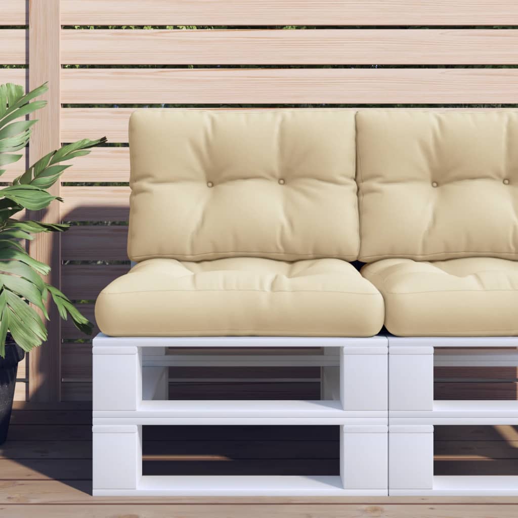 2-piece pallet cushion set, beige fabric