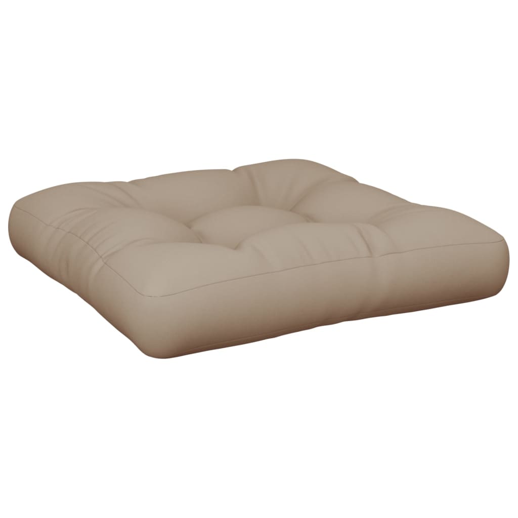 Coussin de palette 2 pièces en tissu taupe