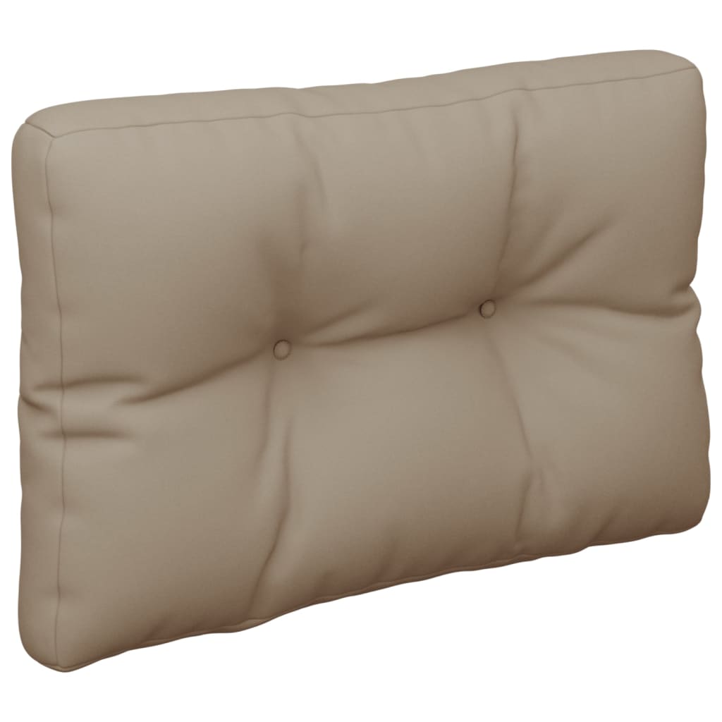 Coussin de palette 2 pièces en tissu taupe