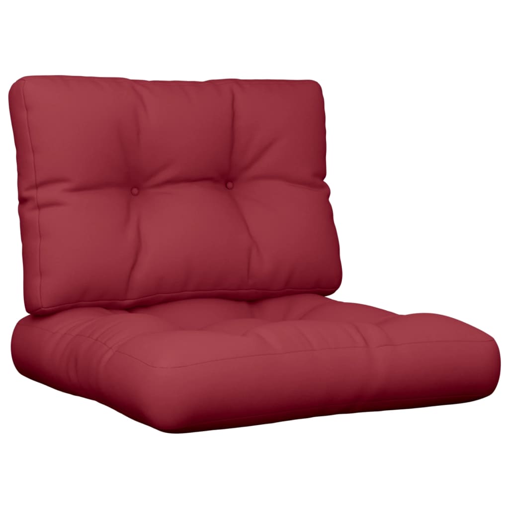 Coussin de palette 2 pièces Tissu bordeaux