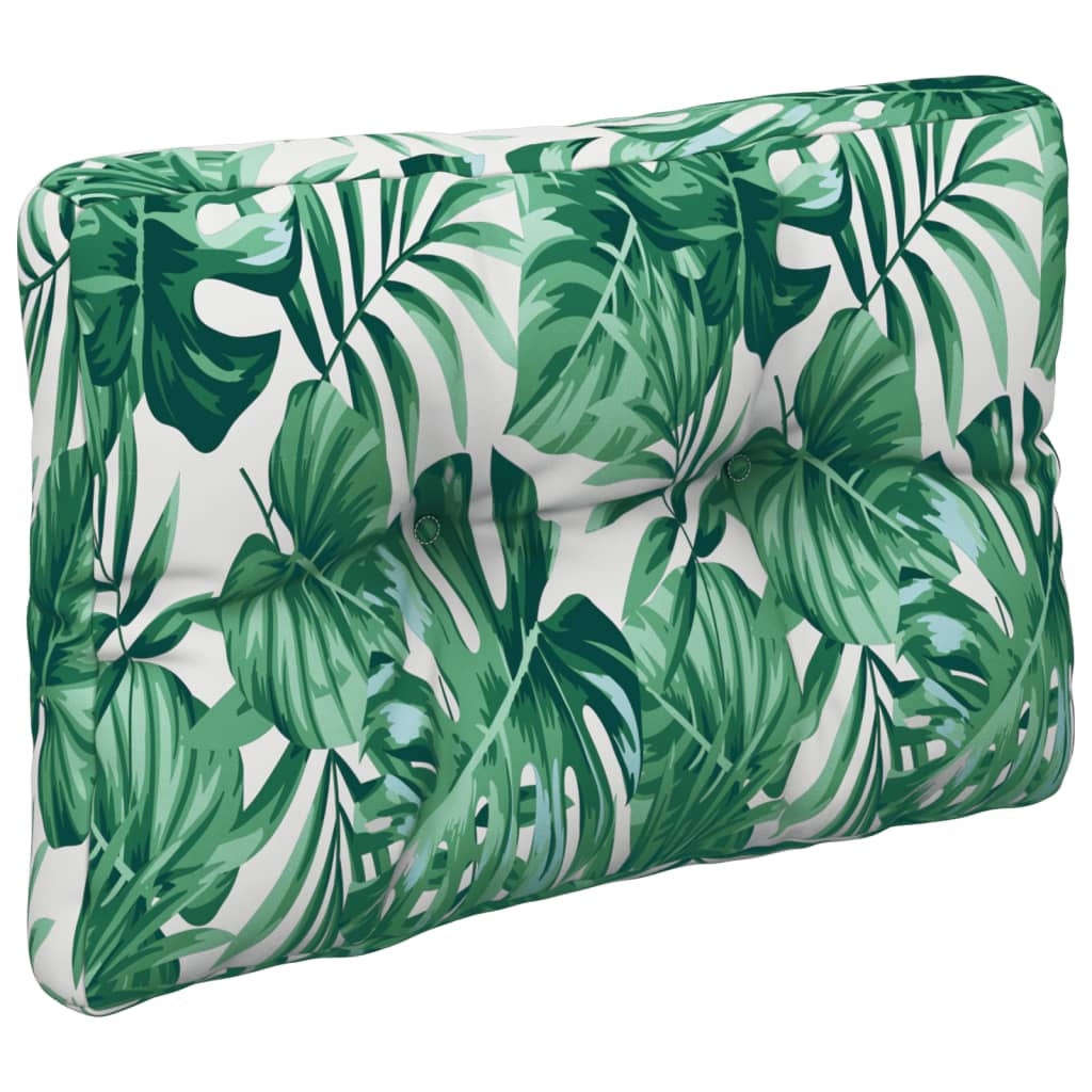Coussin de palette 2 pcs motif feuille Tissu