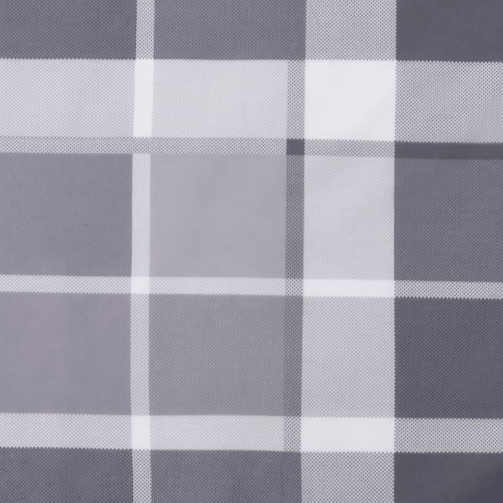 Coussin de palette 2 pièces Tissu à carreaux gris