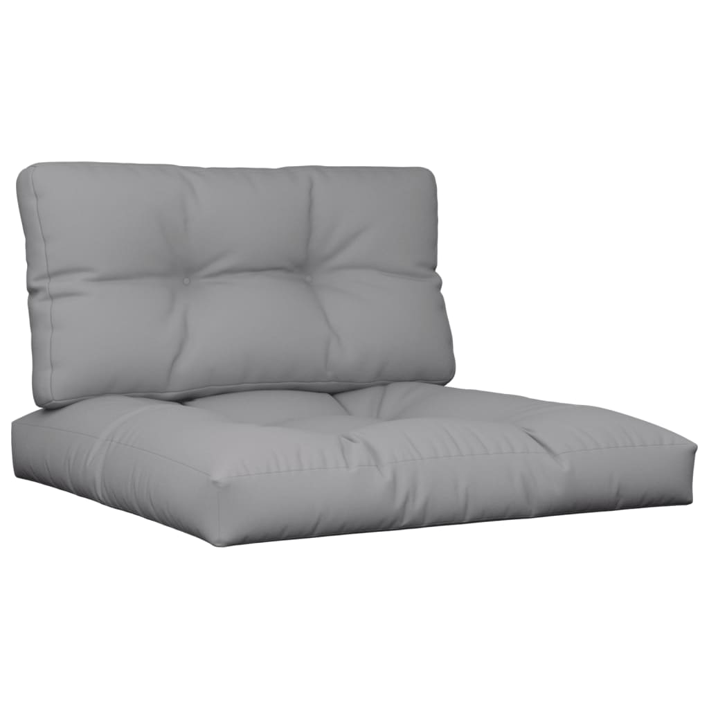 2-piece pallet cushion, grey fabric