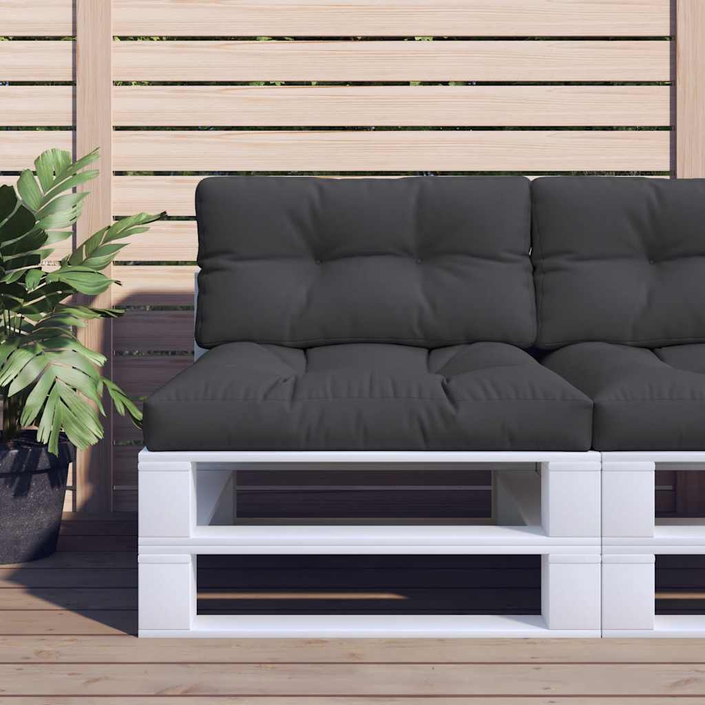 Coussin pour palette 2 pièces Tissu noir