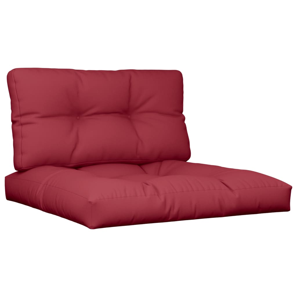 Pallet cushion 2-piece, wine red fabric