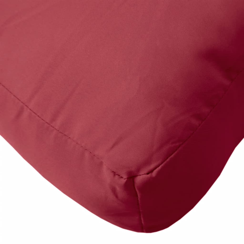 Pallet cushion 2-piece, wine red fabric