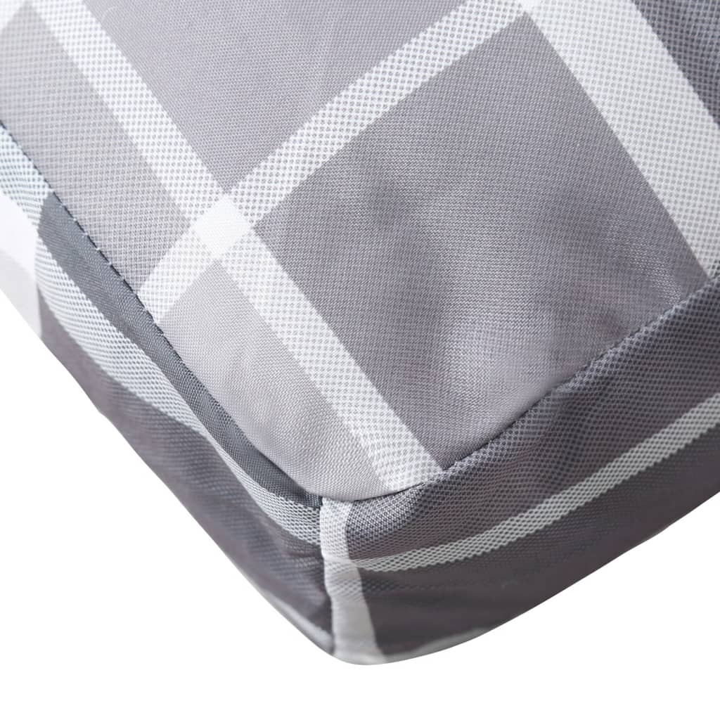 Pallet Cushions 2-pc. Grey Check Fabric