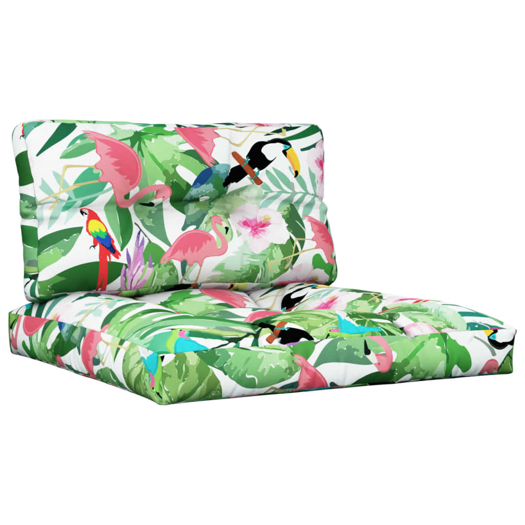 Coussin de palette 2 pièces Tissu multicolore