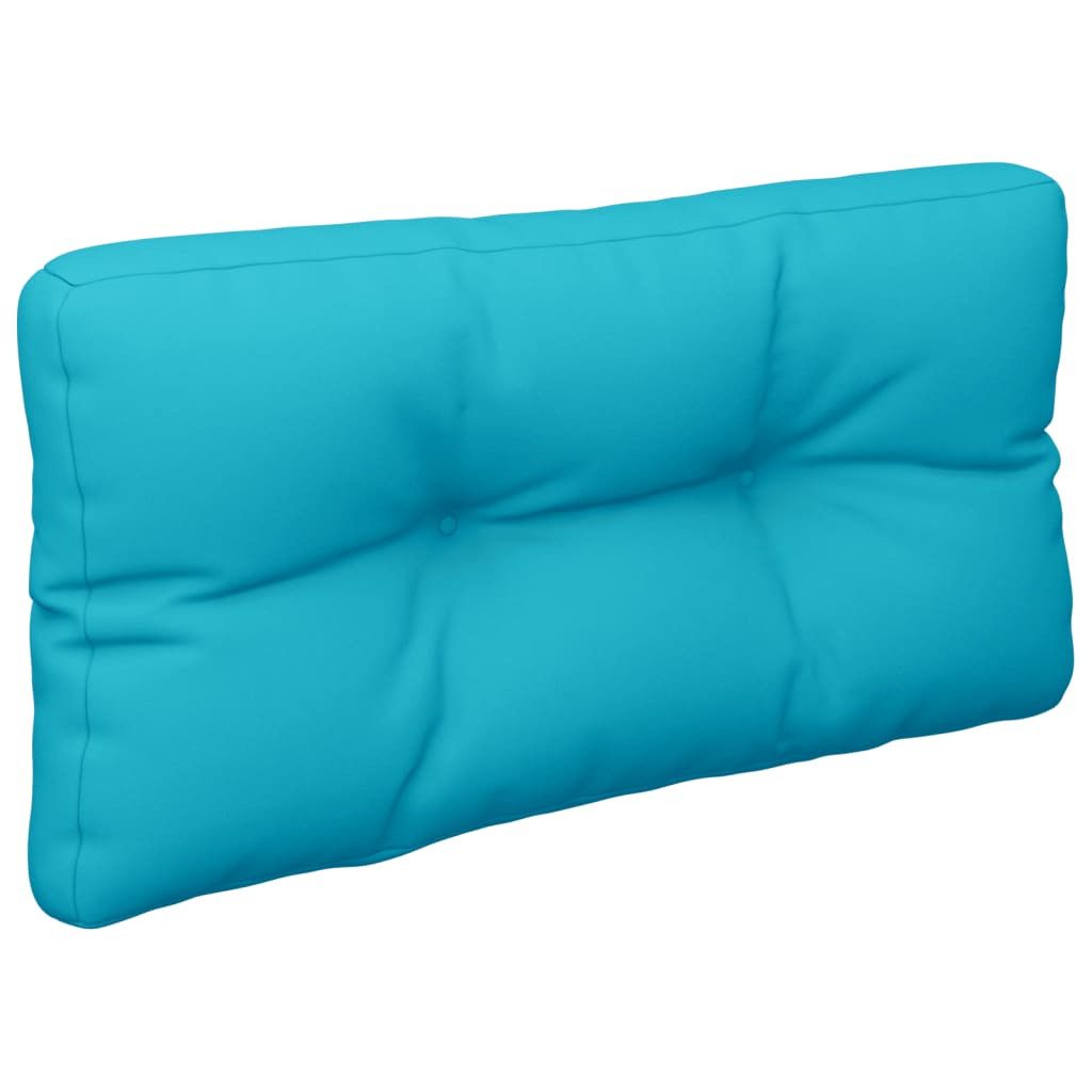2-piece turquoise fabric pallet cushions