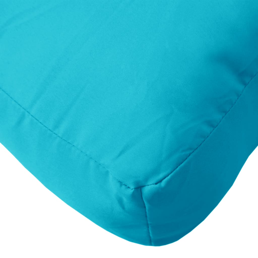 2-piece turquoise fabric pallet cushions