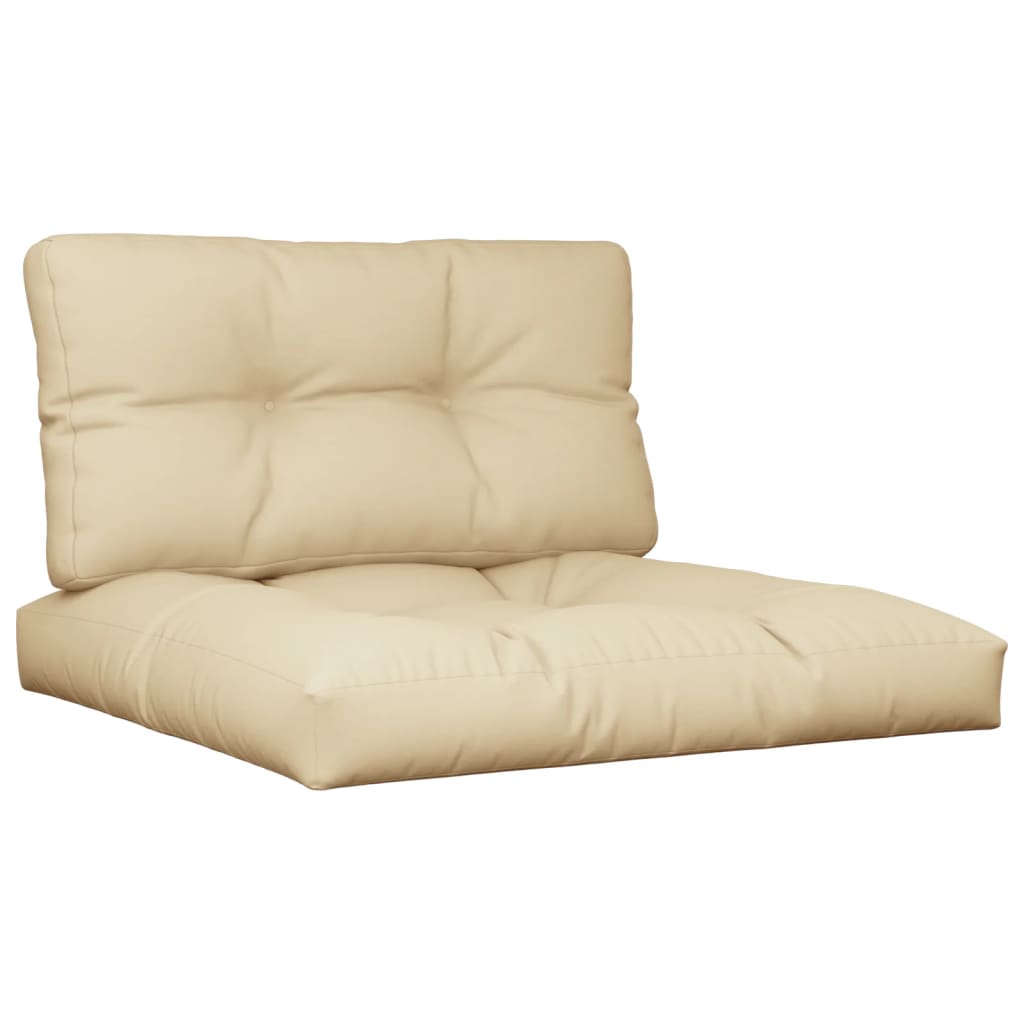 Coussin de palette 2 pièces Tissu beige