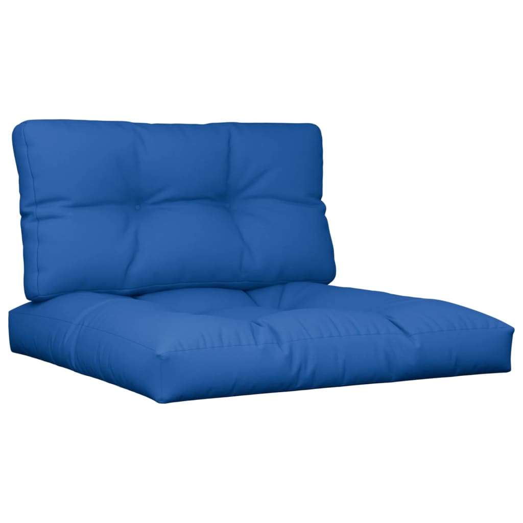 Coussin de palette 2 pièces Bleu roi Tissu