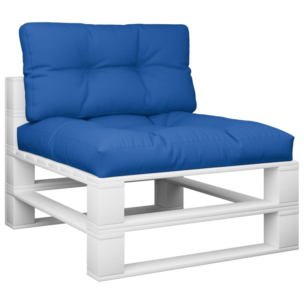 Coussin de palette 2 pièces Bleu roi Tissu